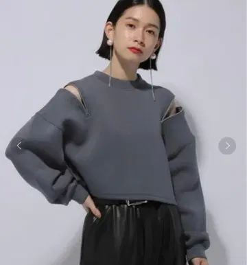 카타 지퍼 숏 맨투맨 HARE