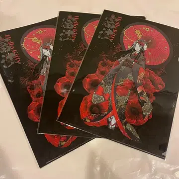 이토 준지 x 산리오 캐릭터즈 기모노 토미에 x 키티 클리어 파일 3매