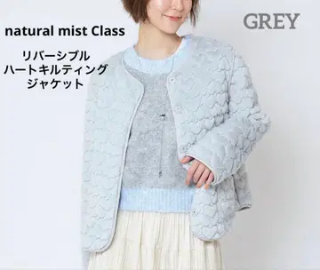 [ 컨디션 최상 ] 하트 퀼팅 노카라 자켓 리버서블 퍼