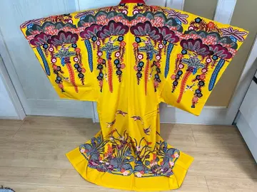 류큐 무용 홍형 폴리에스테르 안감 부착