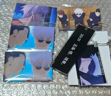 시계열 장면 사진 2단 아크릴 키링 고죠 사토루 장면 스퀘어 캔뱃지