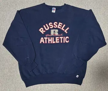 RUSSELL 90s USA제 맨투맨 네이비