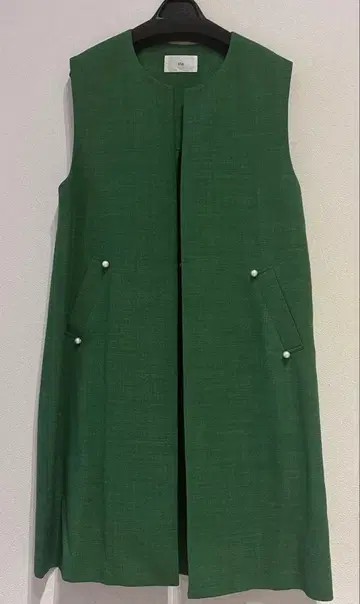 Vin 뱅 포인트 펄 베스트 자켓 포켓 부착