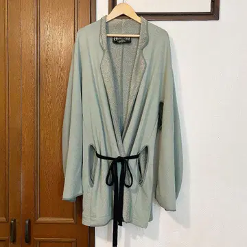 PHOTOCOPIEU 실크 코튼 가디건 로브 그린