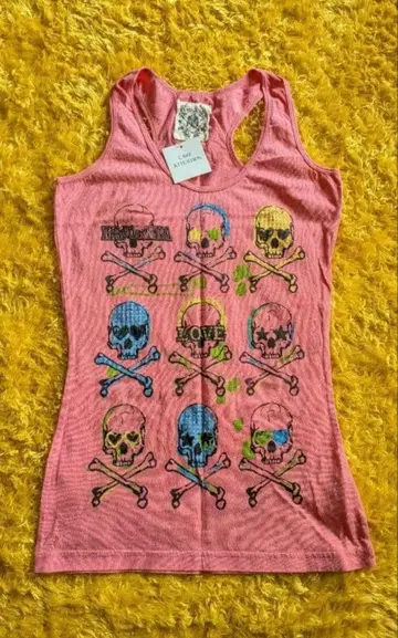 Majorena 스컬 해골 탱크 y2k 헤이세이 갸루