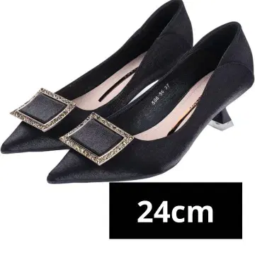 힐 하이힐 펌프스 블랙 블랙 24cm 큐빅
