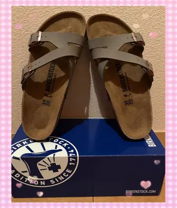 새상품 BIRKENSTOCK 빌켄 내로우 카키 샌들 39