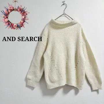 앤드서치 굵은 짜임 니트 로우 게이지 스웨터 오버 사이즈 M
