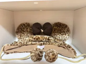 디즈니 레오파드 무늬 팬캡