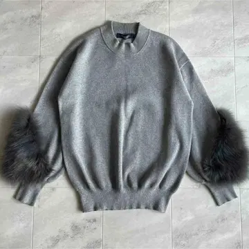 THE MATCH 셀렉샵 구매 그레이 퍼 스웨터