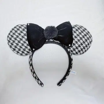 디즈니 머리띠 하운드투스 체크 패턴