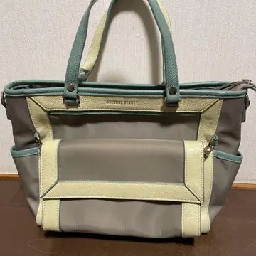 NATURAL BEAUTY 토트백 그레이/민트