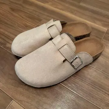 베이지 클로그 샌들