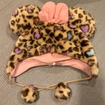 도쿄 디즈니 리조트 미니 마우스 표범 무늬 팬캡