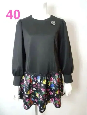 슈퍼 뷰티 허리 꽃무늬 절개 튜닉