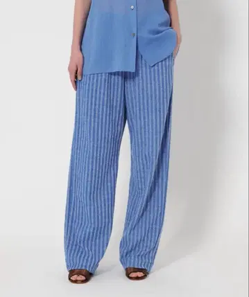 6(Roku) 스트라이프 파일 팬츠