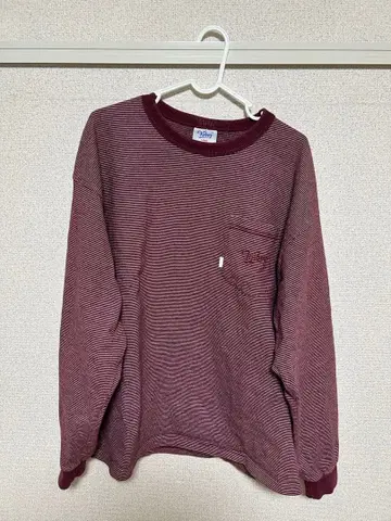 Keboz 버건디 스트라이프 트레이닝복 L