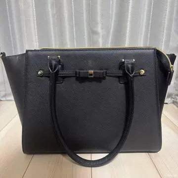 리본 디자인 블랙 비즈니스 백