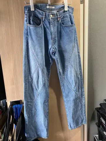 JieDa SWITCHING PANEL DENIM PANTS