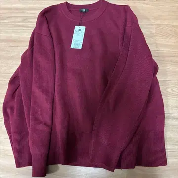 플라스테 울 믹스 스무스 크루넥 스웨터 니트