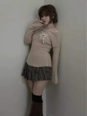 andmary Flora knit tops beige