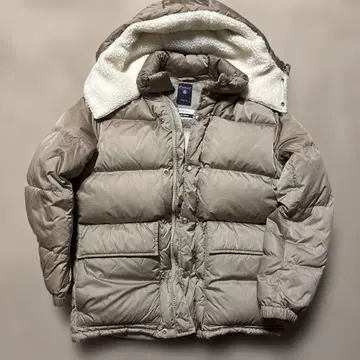 리몬타제 후드 부착 다운 자켓 베이지 France 1