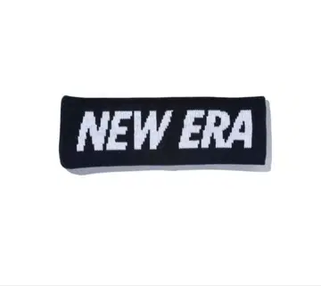 [ 미사용 새상품 ] 니트 헤어밴드 속기모 NEW ERA 로고 블랙