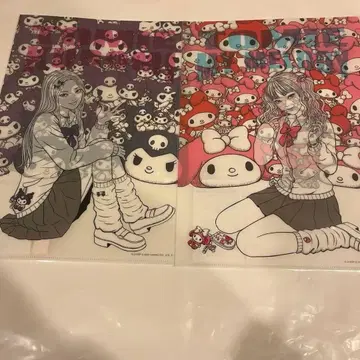 갸루 토미에 마이멜로디 쿠로미 클리어 파일 2장 세트 이토 준지 산리오