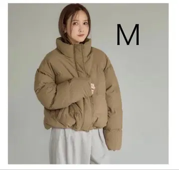 다나카 리나 씨 콜라보 스탠드 카라 자켓 중 브라운