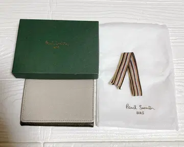 [컨디션 최상] 폴스미스 명함지갑 카드 케이스 가죽 바이컬러 박스 포함