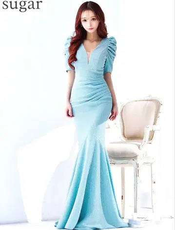 [ UNA VALERIE / 우나 발레리 ] 머메이드 롱 드레스