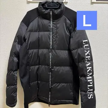 새상품 LUXEAKMPLUS 골프 소매 로고 패딩 자켓 블랙 L 사이즈