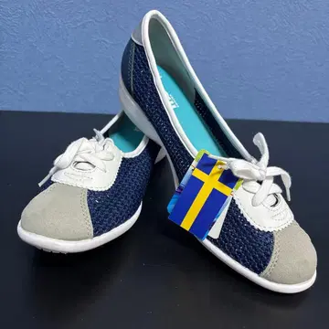 [ 미사용 새상품 ] moz 플랫슈즈 24.5 네이비/그레이