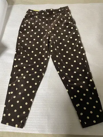 rockers company 도트 무늬 브라운 코듀로이 팬츠