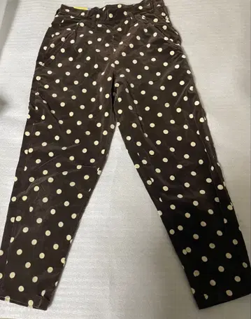 레트로 rockers company 도트 무늬 브라운 팬츠