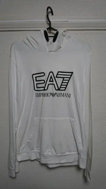 [ 엠포리오 아르마니 ] 후드티 화이트 남성용 M 사이즈