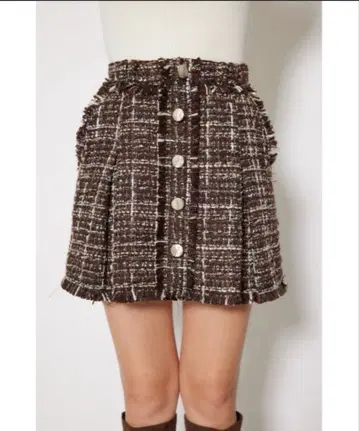 rienda A라인 트위드 스코트 숏팬츠