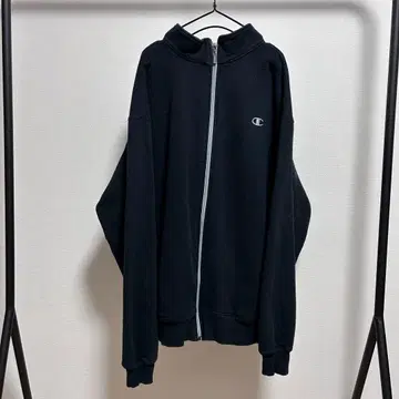 Champion 챔피온 지퍼 맨투맨 블랙 XL