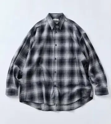 새상품 프릭스스토어 릴랙스핏 옴브레 체크 플란넬 셔츠 M