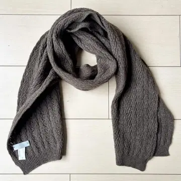 새상품급 마가렛호웰 울 니트 머플러 브라운 스코틀랜드제