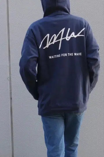 wtw 네이비 후드티 L 사이즈