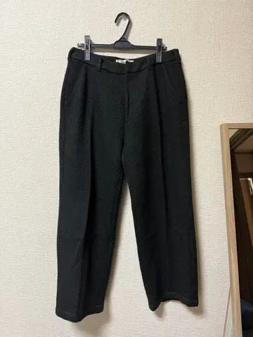 journal standard 키라키라 와이드 슬랙스 블랙 헤링본