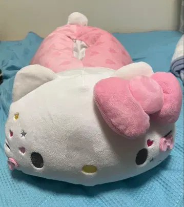 산리오 헬로키티 봉제 인형 티슈 케이스 핑크