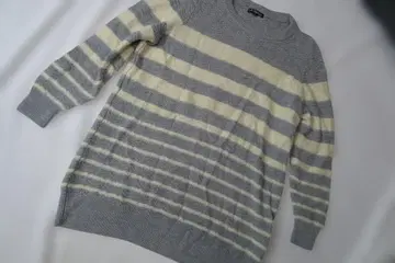 23구 알파카 혼방 보더 무늬 니트 튜닉 44 빅 사이즈