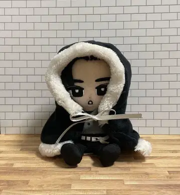 스노우 칠 인형 옷 판초 블랙