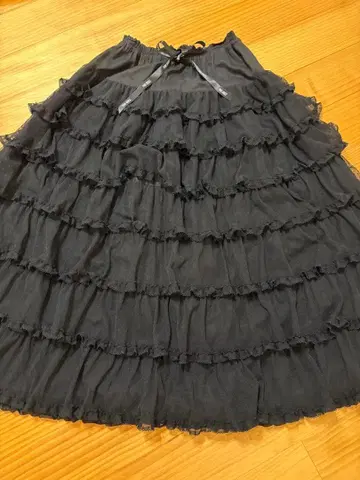 핑크하우스 폴카 도트 튤 단단 스커트