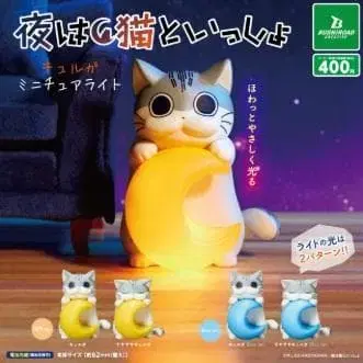 밤은 고양이와 함께 큐르가 미니어처 라이트 전 4종 세트