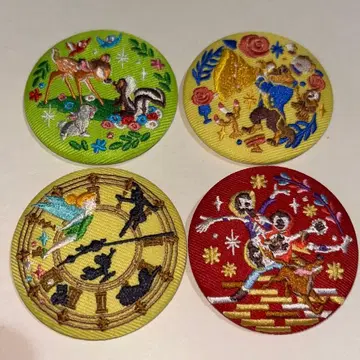 디즈니 자수 캔뱃지 4개 세트