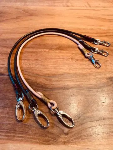 초와이드 둥근 소가죽끈 지갑 로프