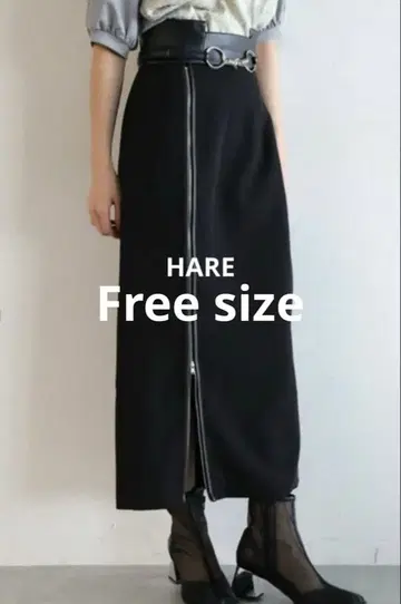 HARE ZIP 슬릿 내로우 스커트